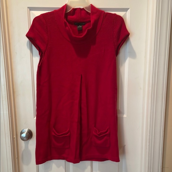 Grace Elements Tops - Red Short Sleeve Tunic